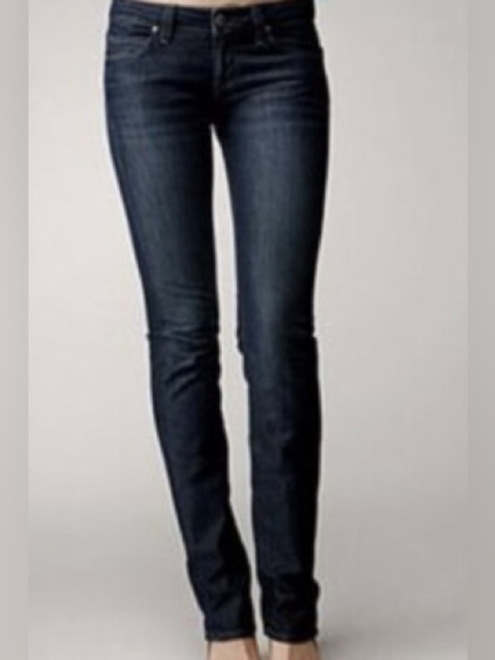 Paige Blue Heights Skinny Low Rise Blue Jeans 26